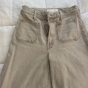 MOTHER Women's Flare Jeans in Tan